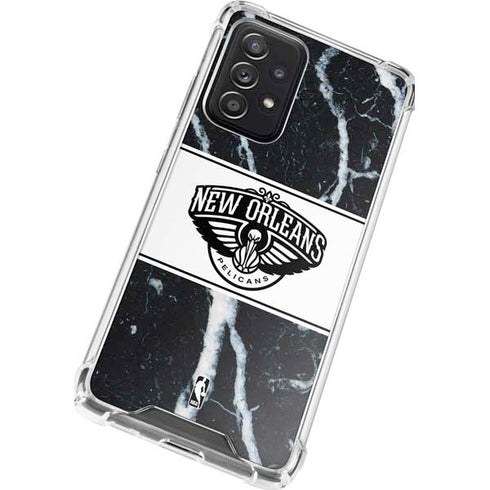 NBA New Orleans Pelicans Marble Galaxy A52 5G Clear Case